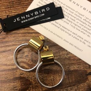 Jenny Bird two tone hoop earrings (silver & gold)
